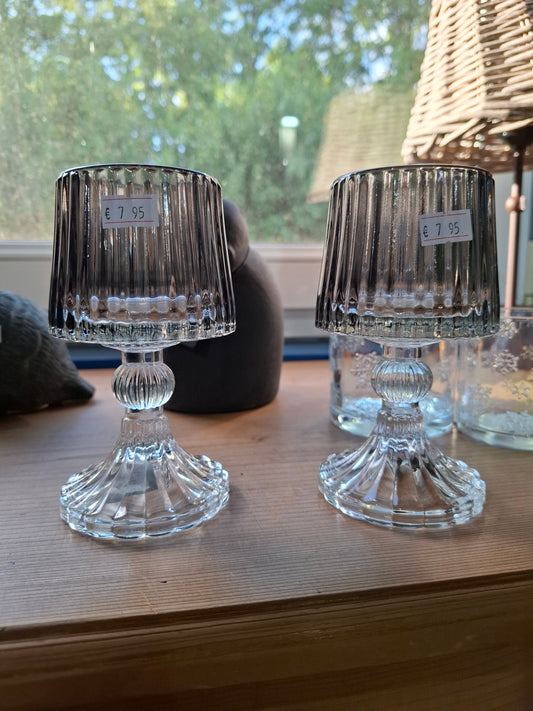 Glazen windlicht