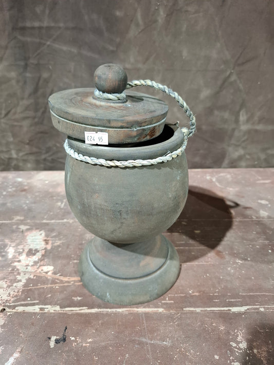 Decoratieve houten pot